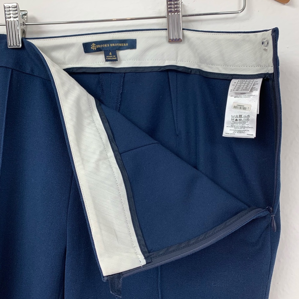 Brooks Brothers / Blue Pleated Dress Pants - Picture 4 of 8